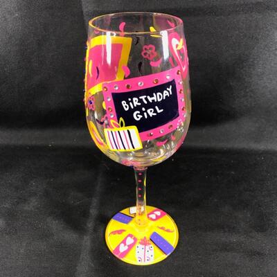LolitaÂ® â€œBirthday Girlâ€œ Decorative Wine Glass