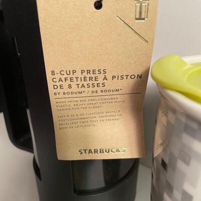 Lot 37 French Press and Starbucks Insulated cups