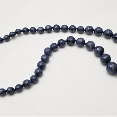 Lot #238  Great Faceted Lapis Necklace with 14KT Gold Clasp