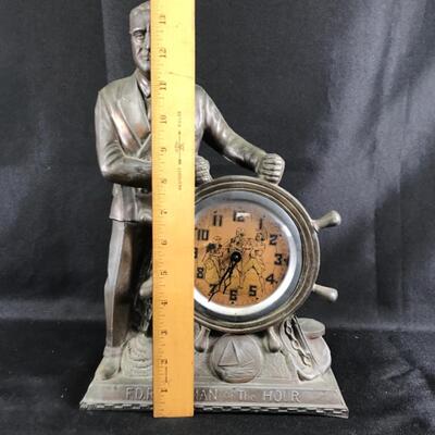 Franklin Delano Roosevelt Man of the Hour Mantel Clock 