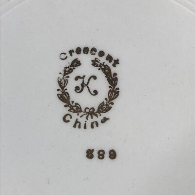 Crescent China 889 Decorative Rimmed Plate #2