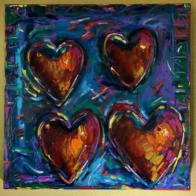 Dave Newman Heart Series Painting. Local pick up only in Auburn, CA.