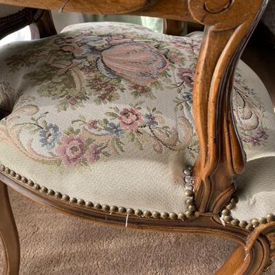 Pair of Louis XV Style Victorian Courting Chairs