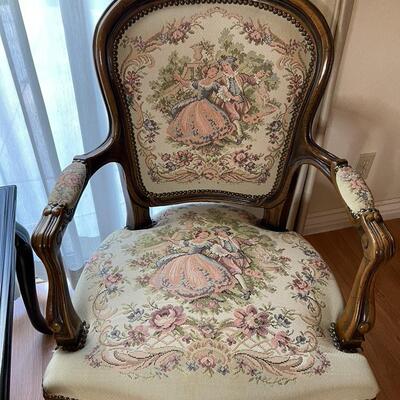 Pair of Louis XV Style Victorian Courting Chairs