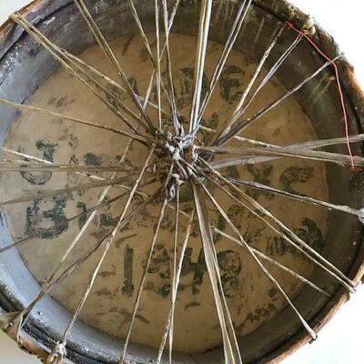 Vintage Decorative Drum By Jim Saxe, Dated 1948. Local pick up only in Auburn, CA.