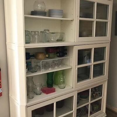 Large White China Cabinet With Sliding Doors. Local pick up only in Auburn, CA.