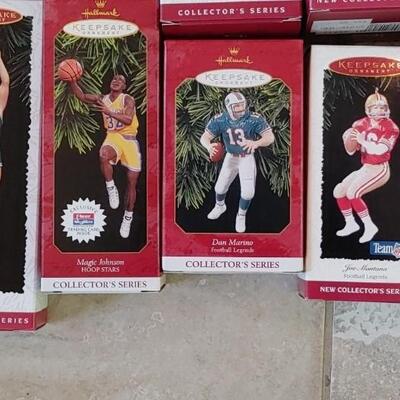 #175 (12) Vintage Hallmark Sports Ornaments Boxed