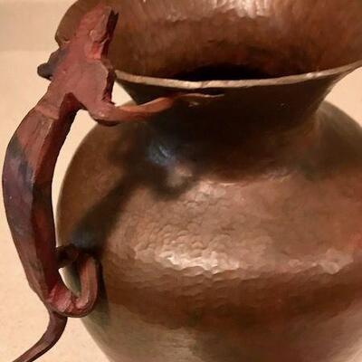 Copper Pitcher With Lizard Handle. Local pick up only in Auburn, CA.