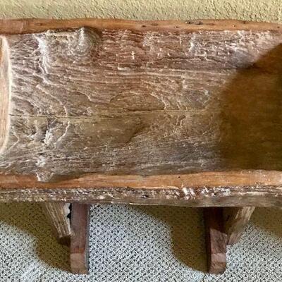 Hand Hewn Wood Trough Replica. Local pick up only in Auburn, CA.