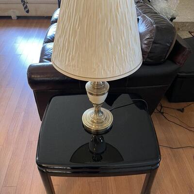 3 Piece Set - Mirror Finish Jet Black Coffee Table and 2 Side Tables