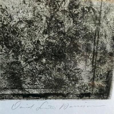 "Cottonwood" Artists' Proof Framed Etching By David Smith Harrison. Local pick up only in Auburn, CA.