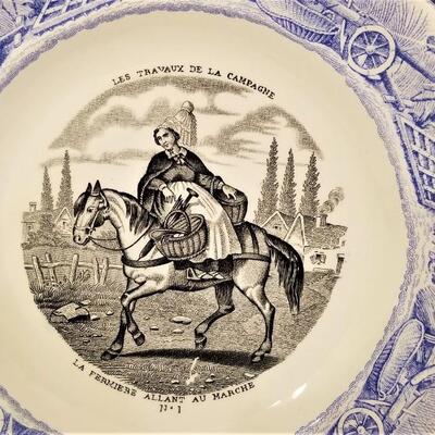 Lot #242  Charming Antique French Plate 