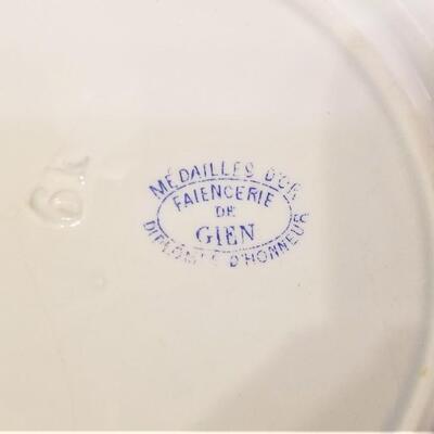Lot #242  Charming Antique French Plate "The Lady Farmer"