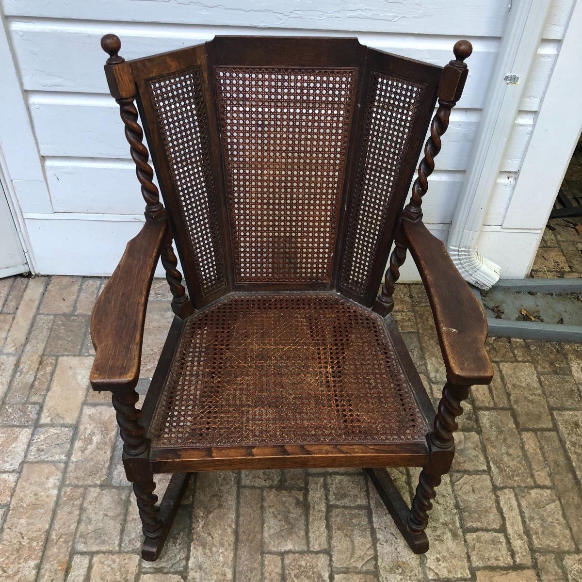 Lot 1 Antique Cane Rocker