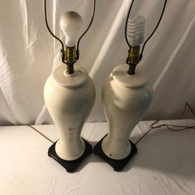 Lot 5 - Pair of Tall Ceramic Lamps