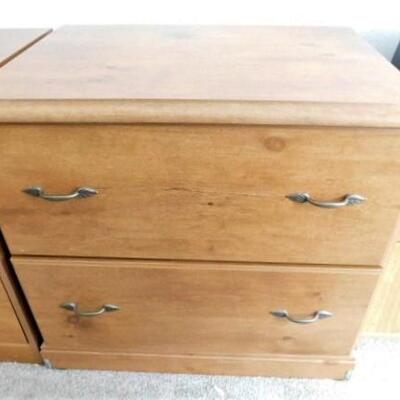Nice Wood Finish Two Drawer Office Filing Cabinet 29