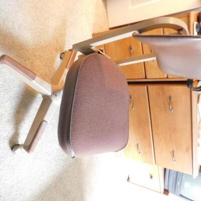 Vintage Industrial Design Metal Frame with Upholstered Seat Office Chair