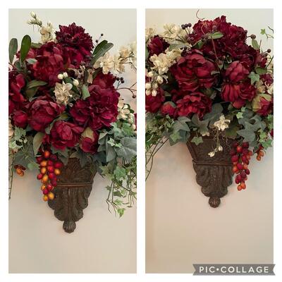 Lot 57  Pair of Floral Sconces