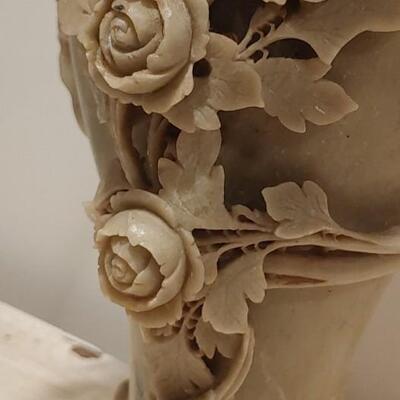 #186  Antique Oriental Carved Soap Stone Vase
