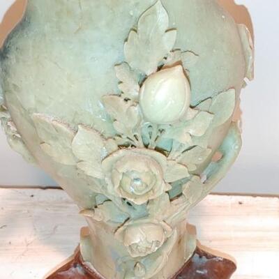 #186  Antique Oriental Carved Soap Stone Vase