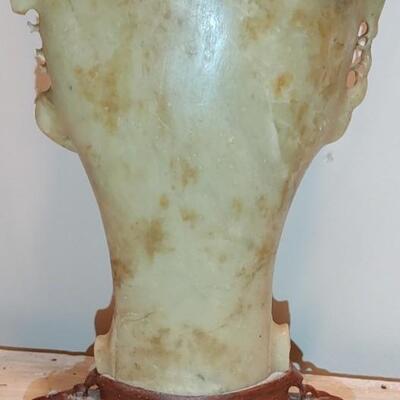 #186  Antique Oriental Carved Soap Stone Vase