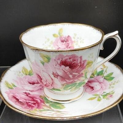 #188 (4) English Bone China Tea Cups & Saucers