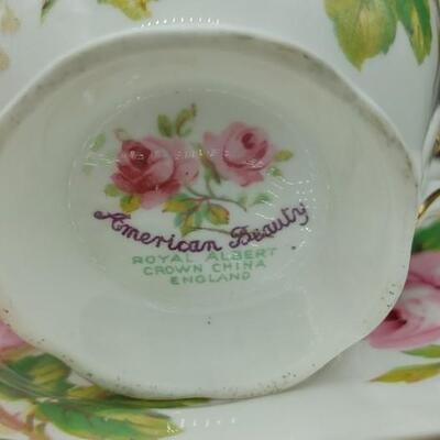 #188 (4) English Bone China Tea Cups & Saucers