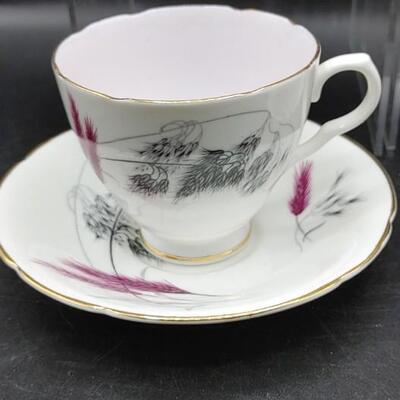 #188 (4) English Bone China Tea Cups & Saucers