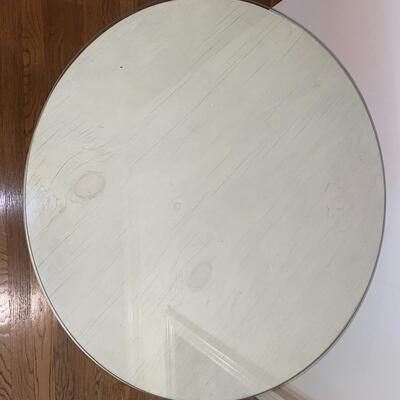 #189 Small Round Glass Top Table 