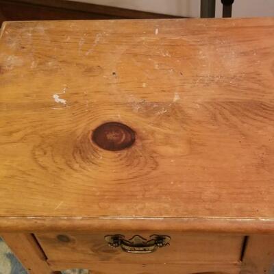 Lot #245  Habersham Plantation Knotty Pine Side Table