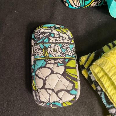 Lot 68  Vera Bradley Beach Bag & Towel & Glasses Case