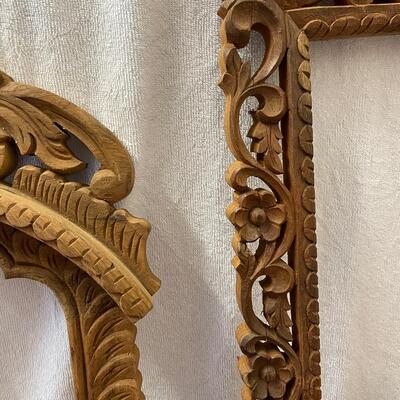 Lot 78  Imported Hand Carved Picture Frames