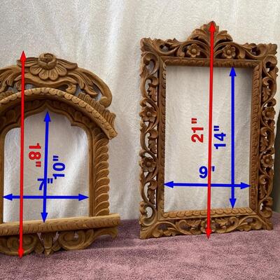 Lot 78  Imported Hand Carved Picture Frames
