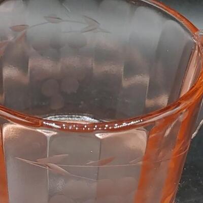 #193 Pink Depression Glass Cream & Sugar
