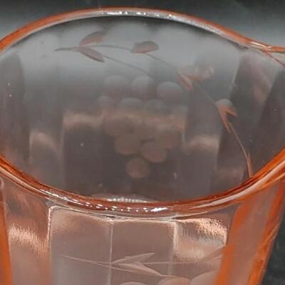 #193 Pink Depression Glass Cream & Sugar