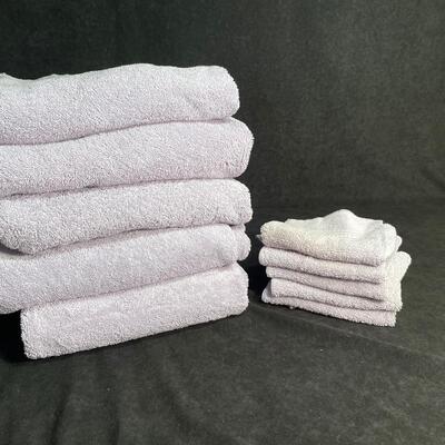 Lot 84  Pale Lavender Cotton Towels