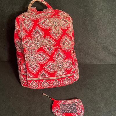 Lot 107  Vera Bradley Backpack and ID Wallet