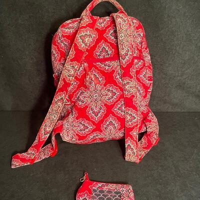 Lot 107  Vera Bradley Backpack and ID Wallet