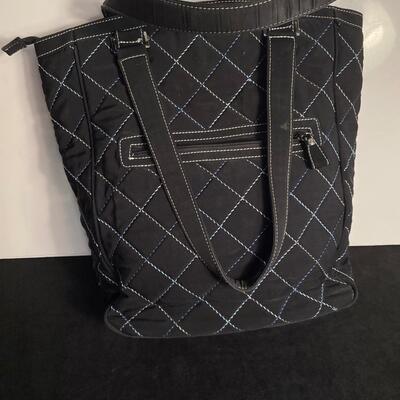 Lot 127  Vera Bradley Black Quilted Tote Bag