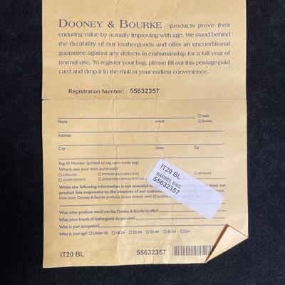 Lot 129 Dooney and Bourke Barrel Bag 