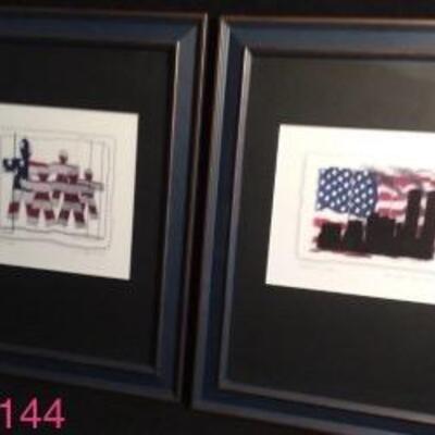 Lot 144  USA-themed art by Jesse Carbungcal