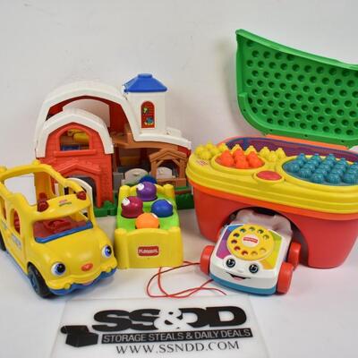 Fisher Price Baby Toddler Toy Lot Activity Playskool Vtech Vintage