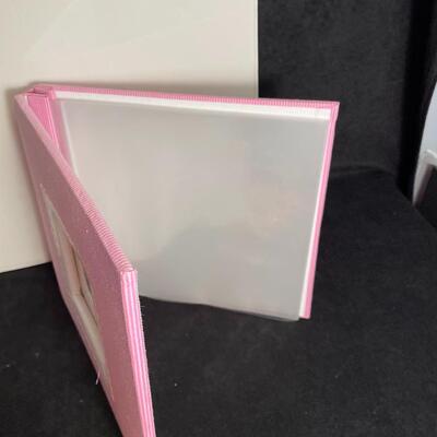 Lot 151  Pink and Purple Storage, Notecards, Candle and Frame