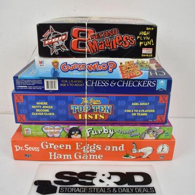 6 Board Games: 8 Second Madness -to- Green Eggs & Ham Game