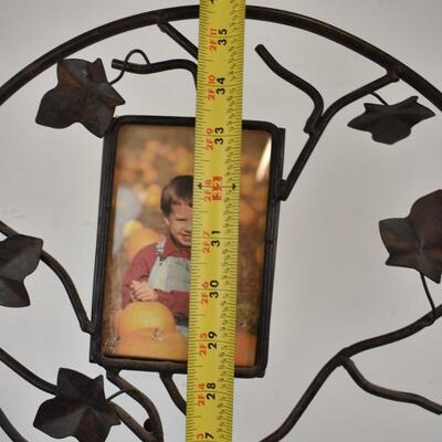 Metal Photo Frame Easel, holds 4 pics on each side 36
