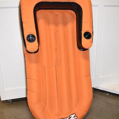 Cooler Z Water Float Lounger, Orange & Black with 2 cup holders