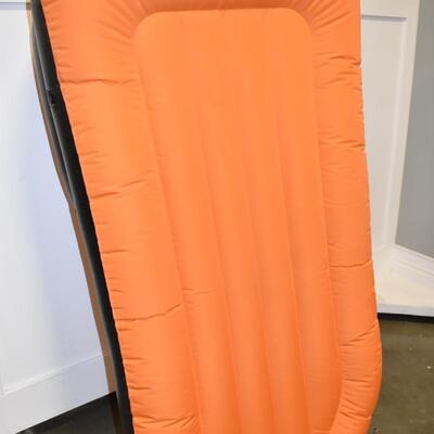 Cooler Z Water Float Lounger, Orange & Black with 2 cup holders