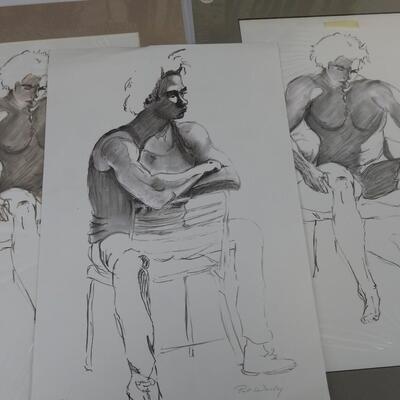 Lot of Various Sketches, Paintings, Art