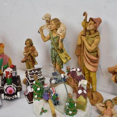 Assorted Decorative Statuettes of Porcelain, Ceramic, etc