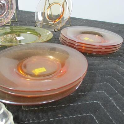 Lot 5 - Glass Plates - Several Colors 